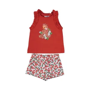 MAYORAL - Cherry Top & Short Set - Red
