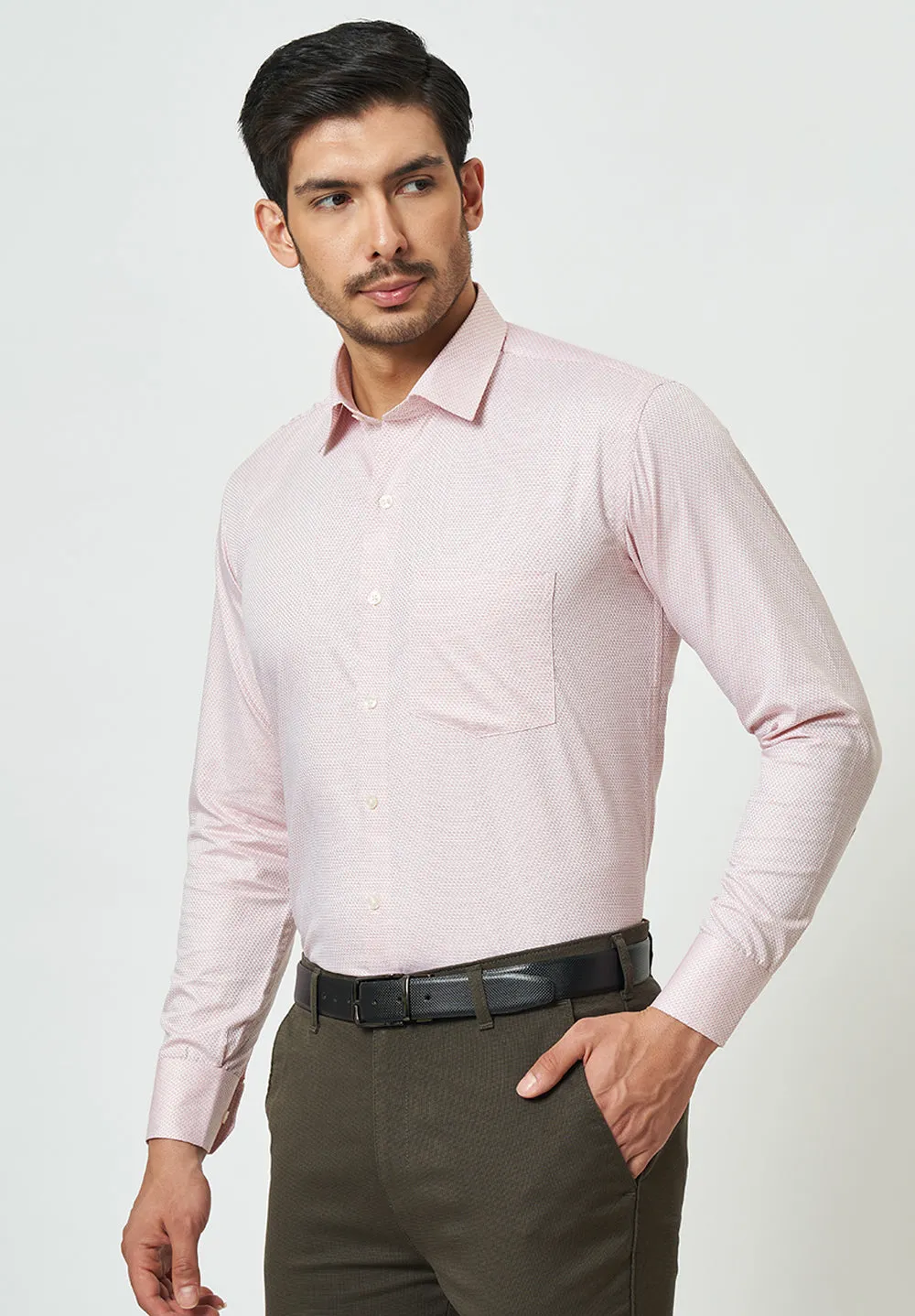 Men Pink Regular Fit Formal Shirt