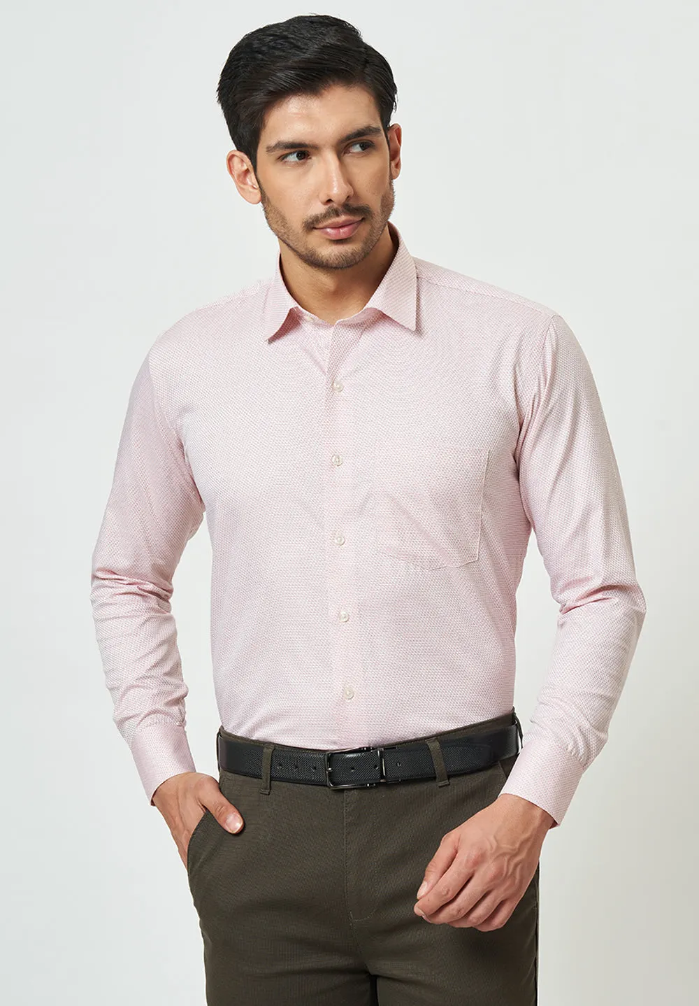 Men Pink Regular Fit Formal Shirt
