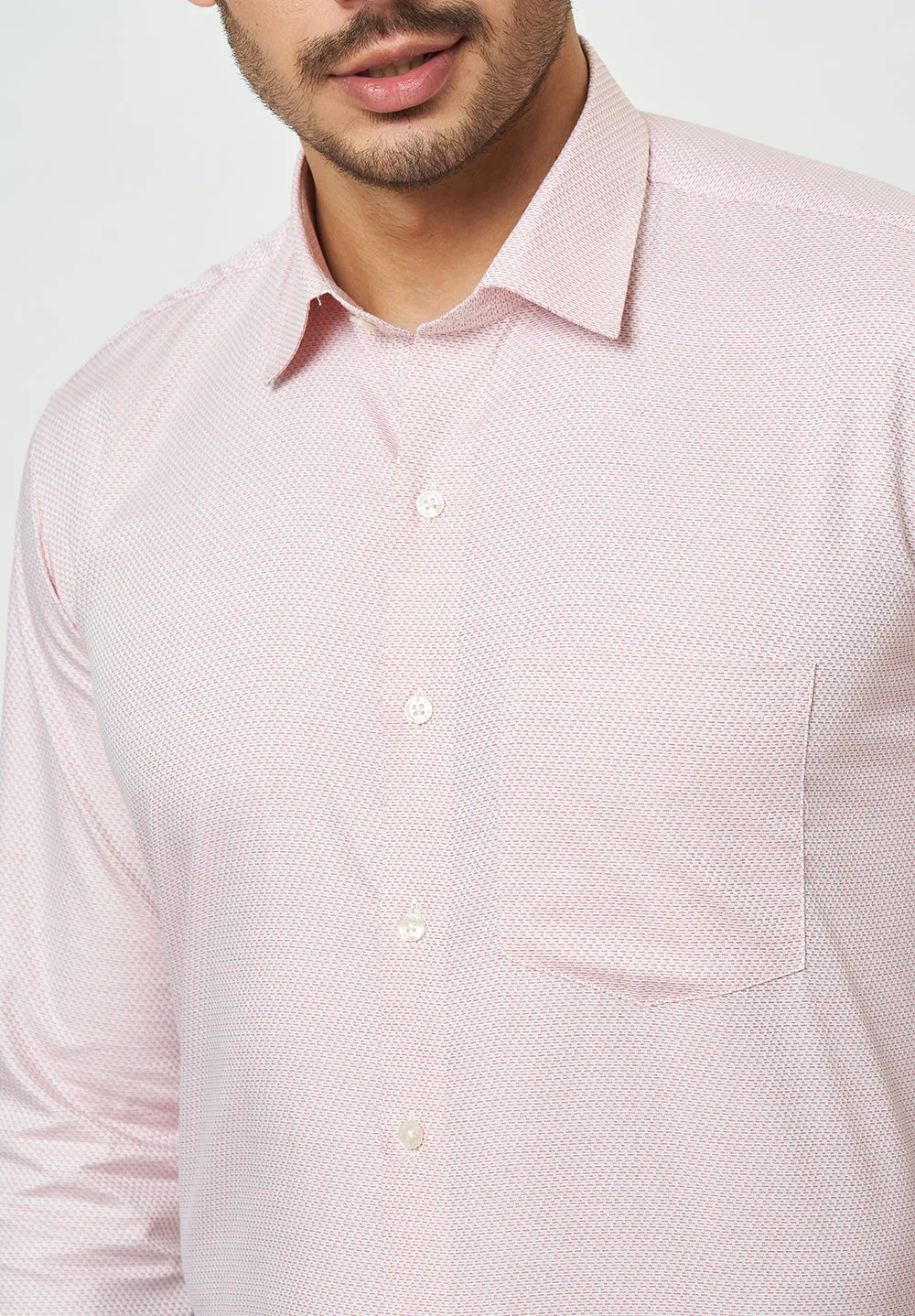 Men Pink Regular Fit Formal Shirt