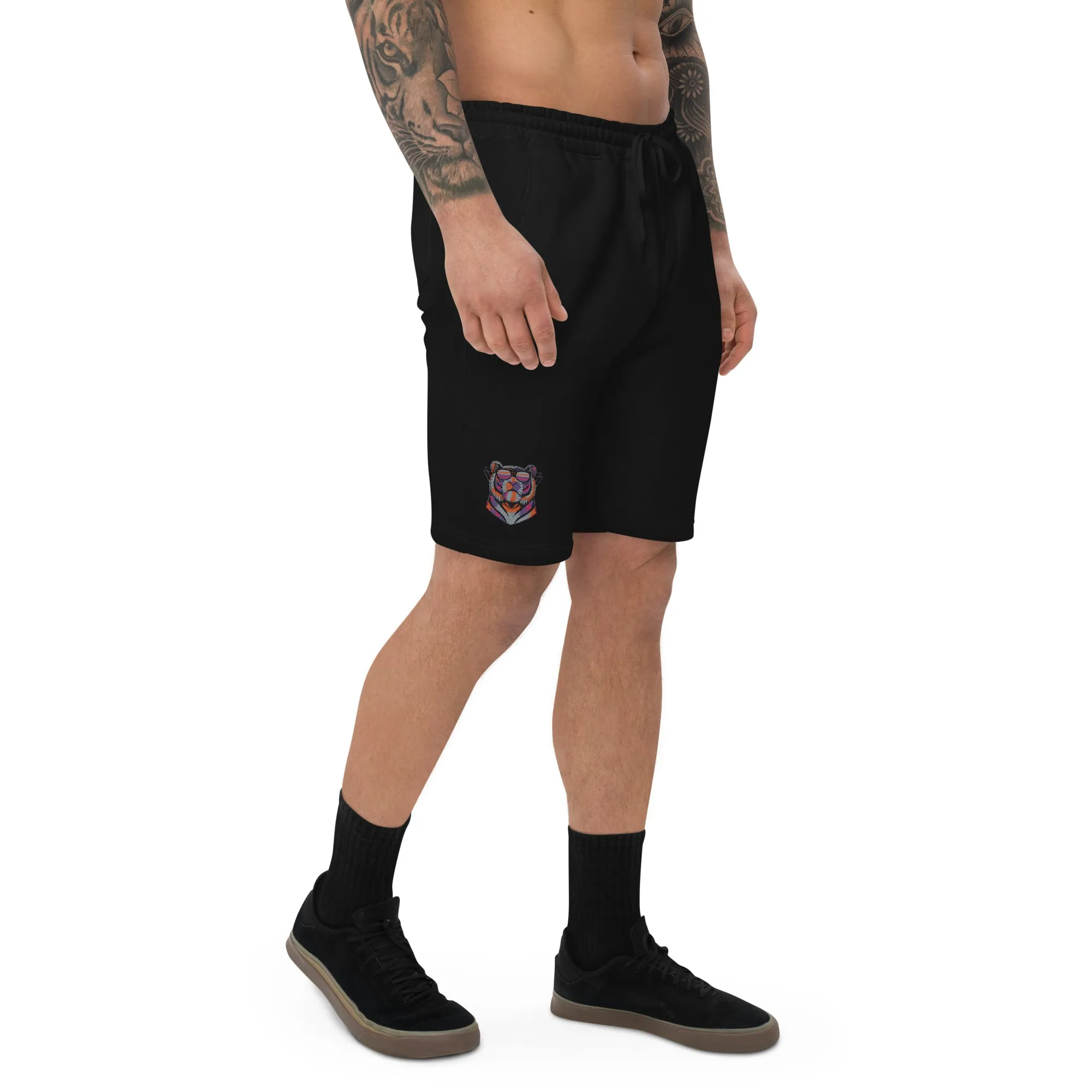 Men's Fleece Shorts with Tiger Design - Performance Hope Apparel