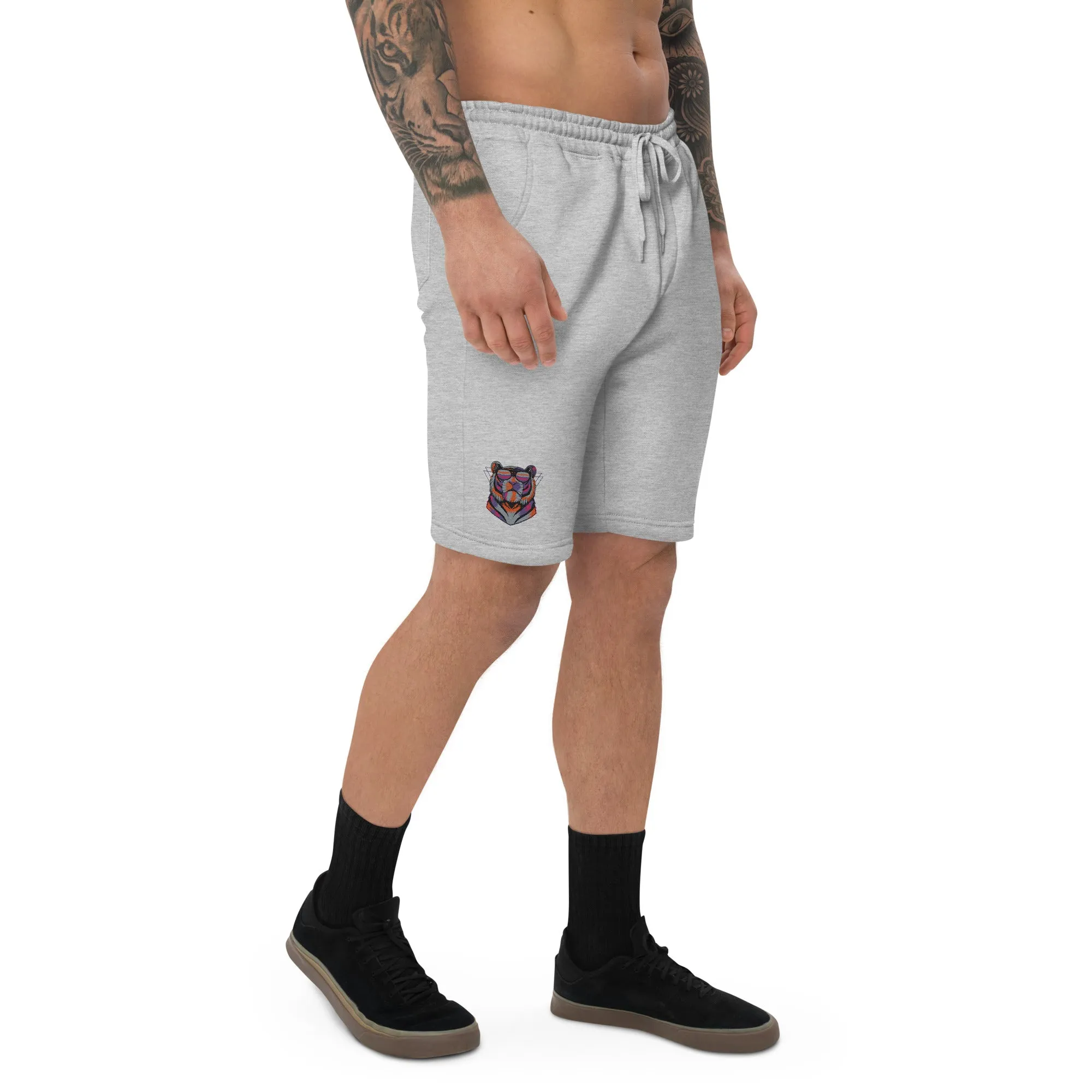 Men's Fleece Shorts with Tiger Design - Performance Hope Apparel