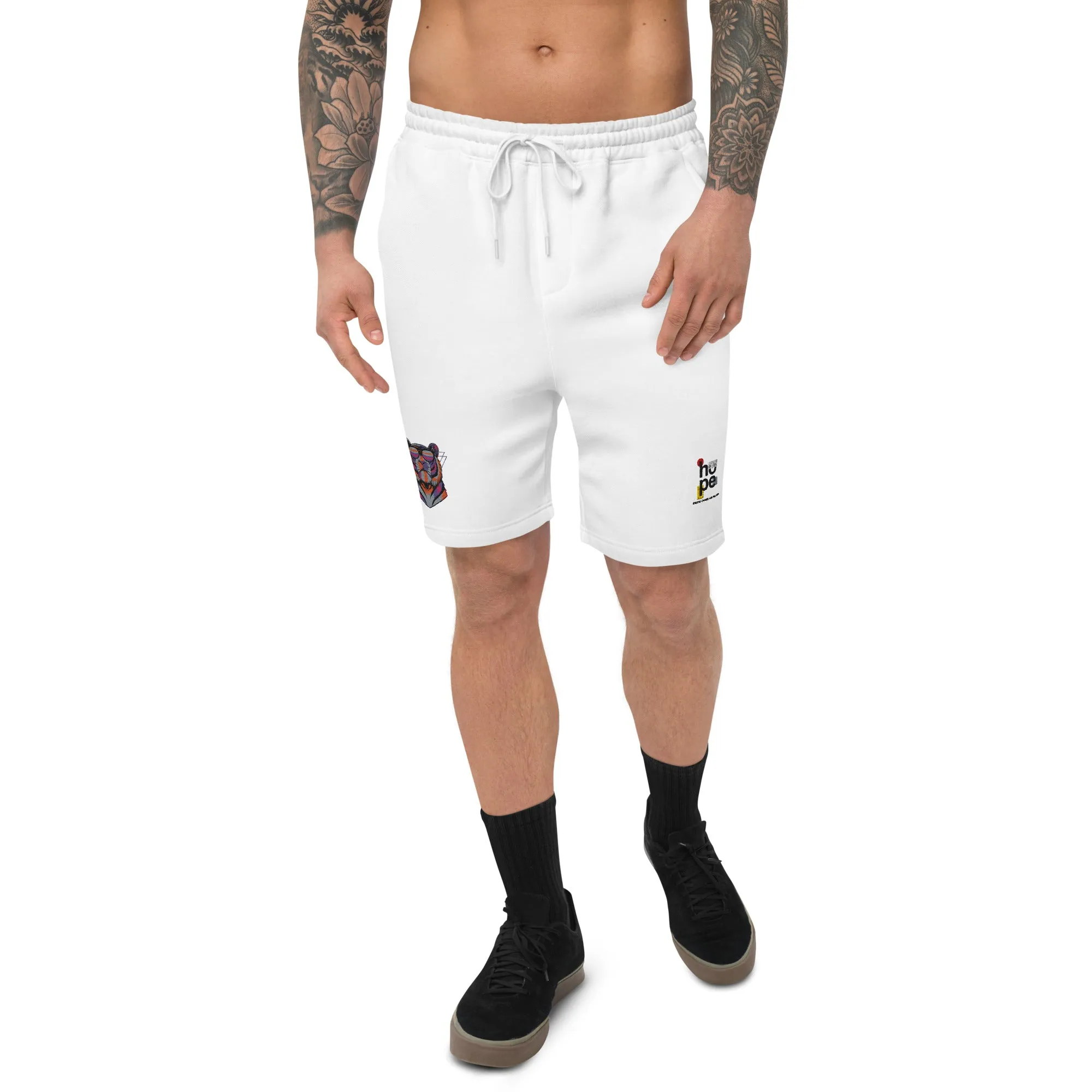 Men's Fleece Shorts with Tiger Design - Performance Hope Apparel