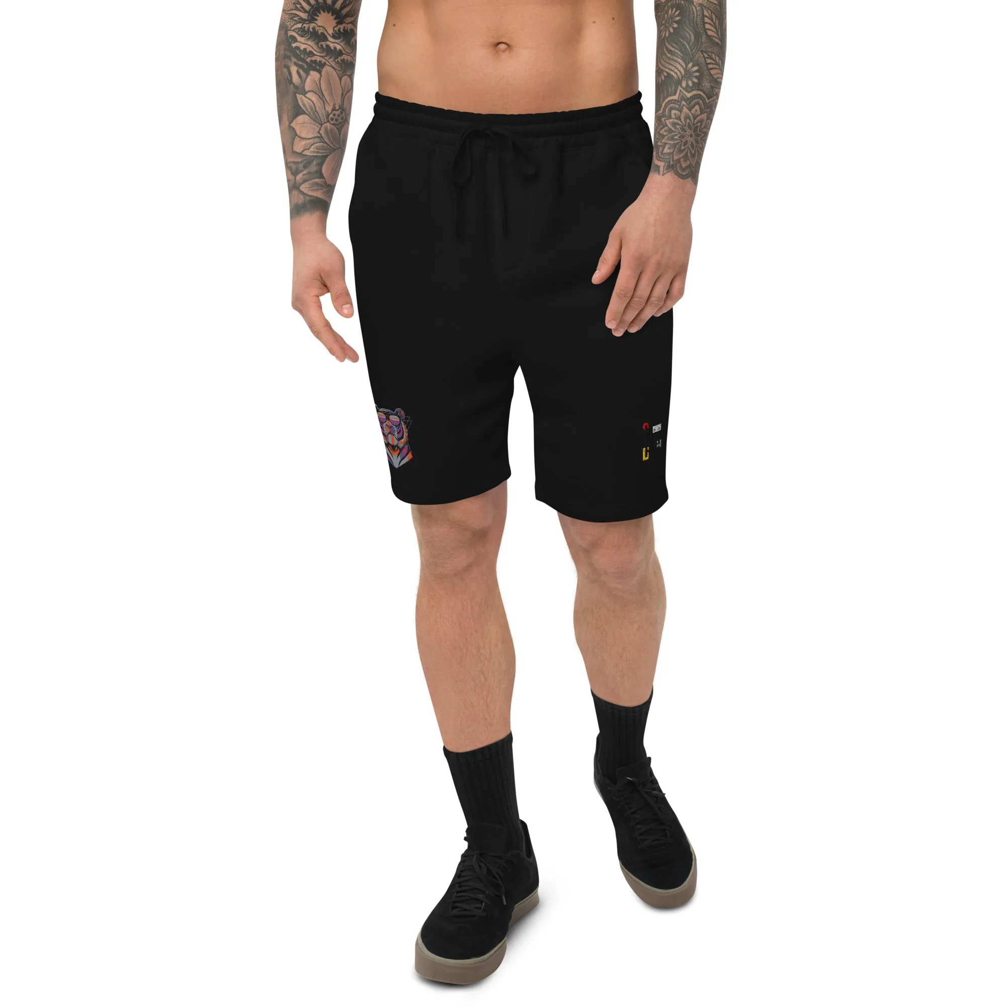 Men's Fleece Shorts with Tiger Design - Performance Hope Apparel