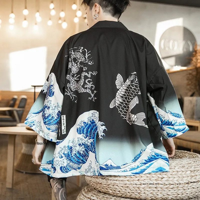 Men's Japanese Style Kimono Shirt