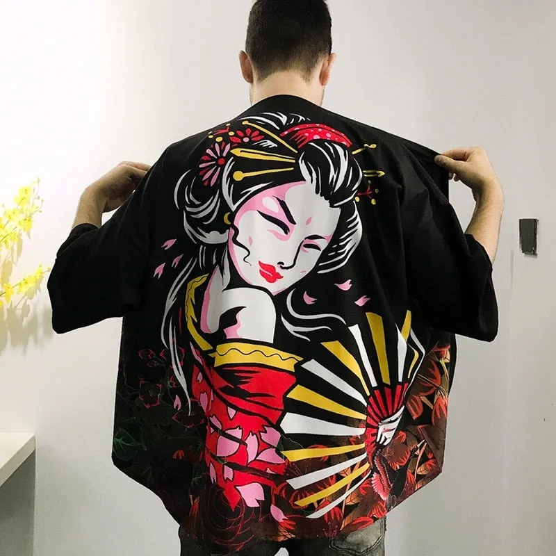 Men's Japanese Style Kimono Shirt