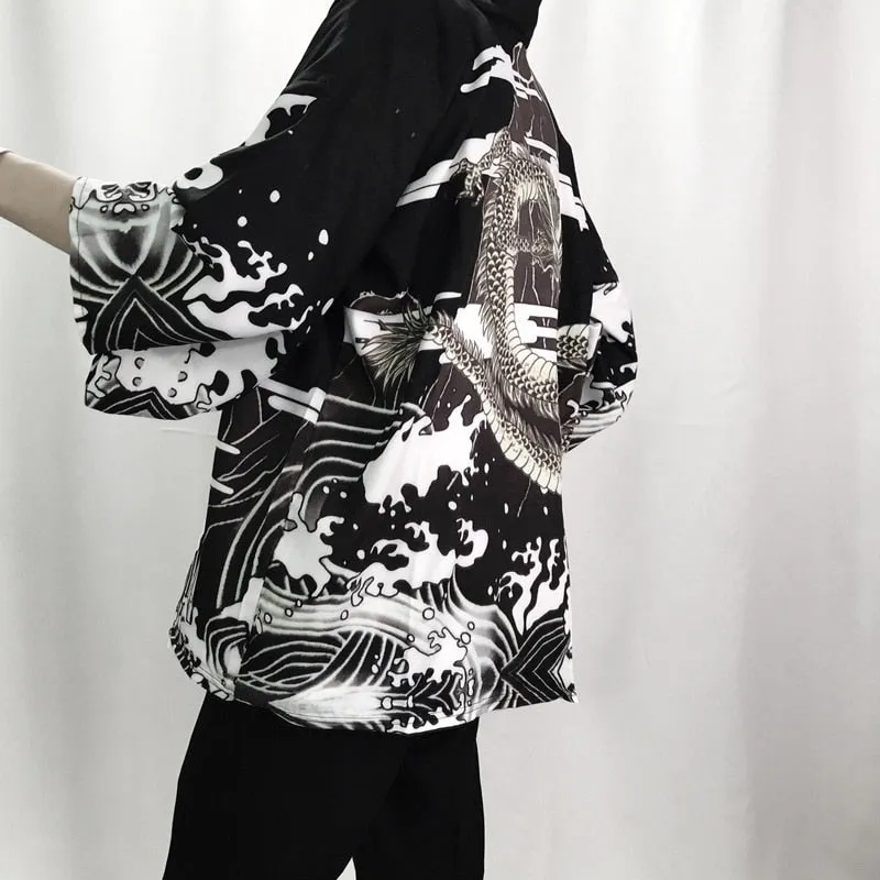 Men's Japanese Style Kimono Shirt