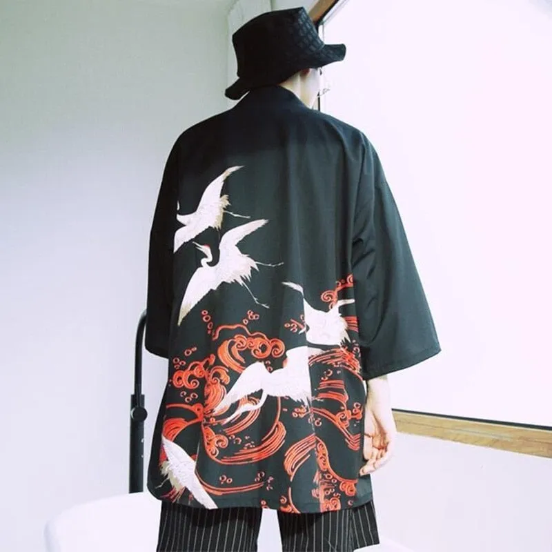 Men's Japanese Style Kimono Shirt