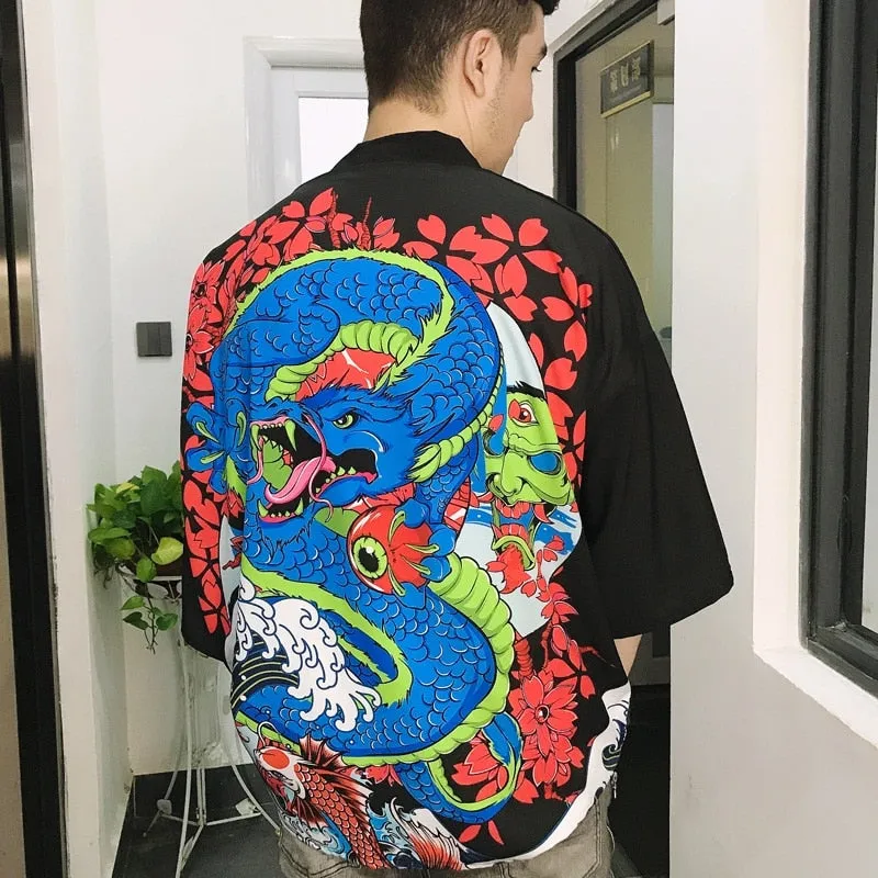 Men's Japanese Style Kimono Shirt