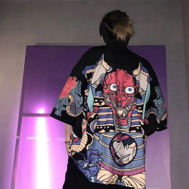 Men's Japanese Style Kimono Shirt
