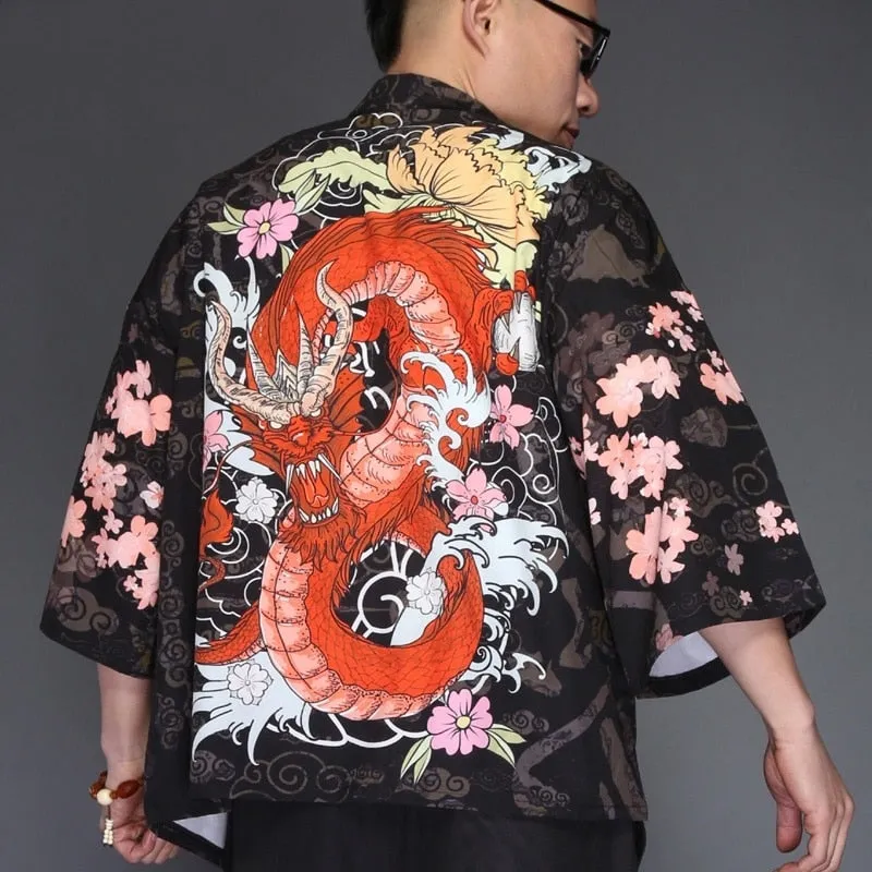 Men's Japanese Style Kimono Shirt
