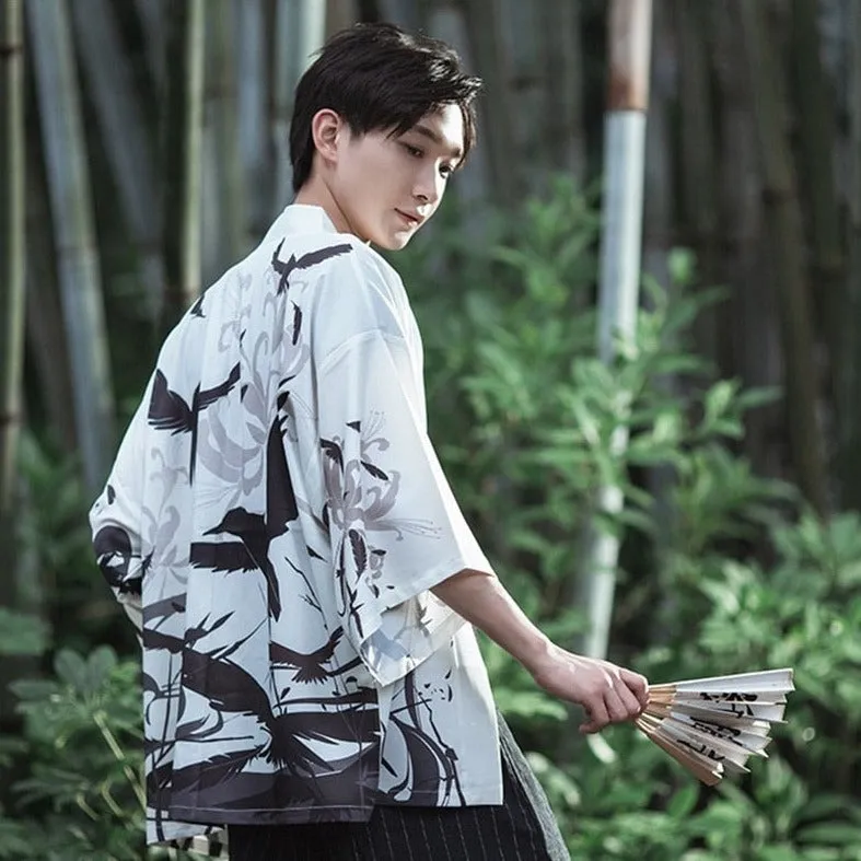 Men's Japanese Style Kimono Shirt
