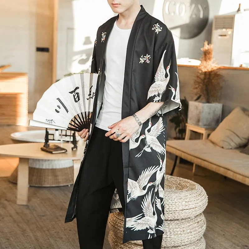 Men's Japanese Style Kimono Shirt