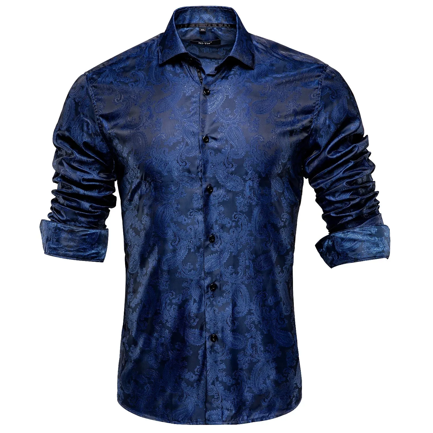 Men's Steampunk Style Long Sleeve Floral Dress Shirt