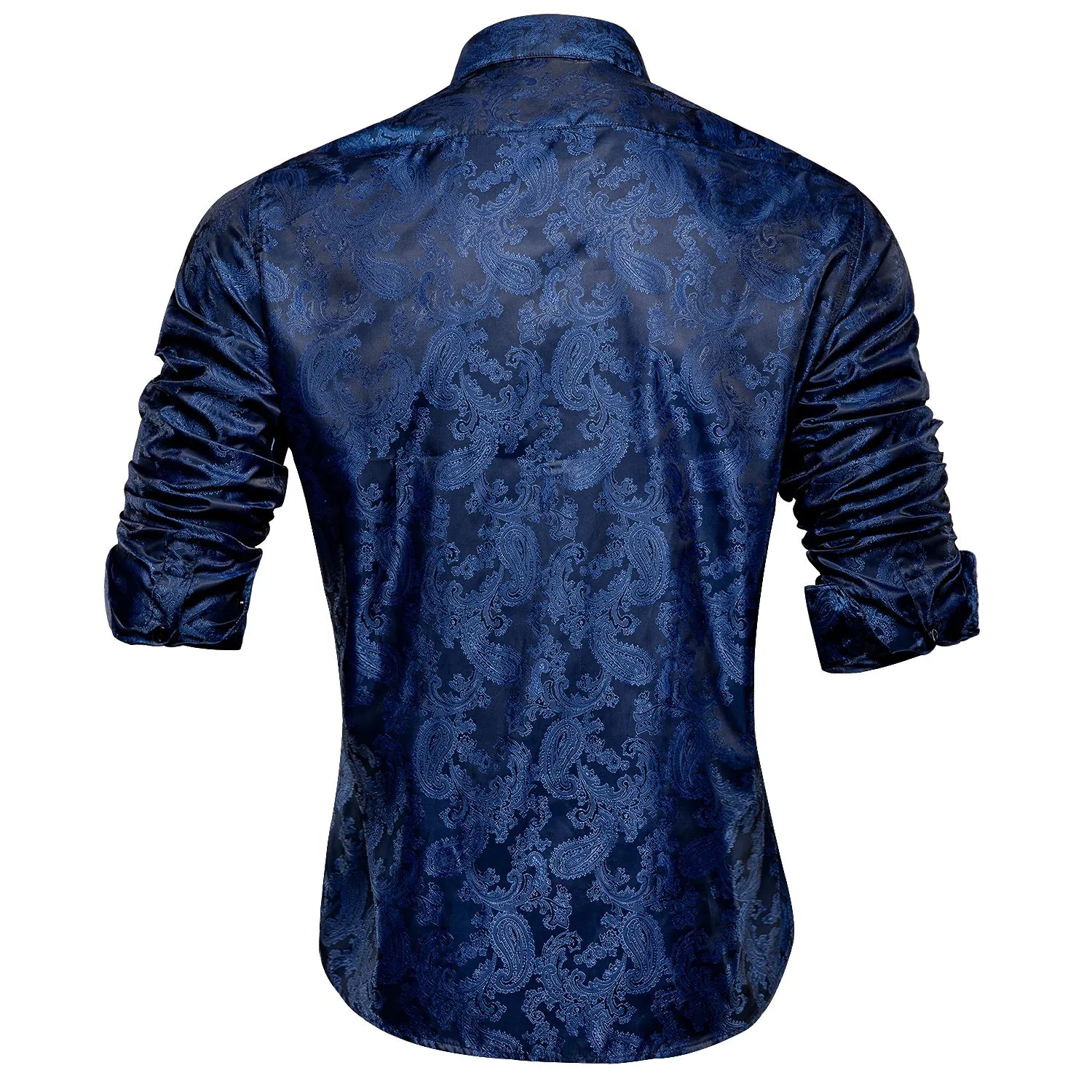 Men's Steampunk Style Long Sleeve Floral Dress Shirt