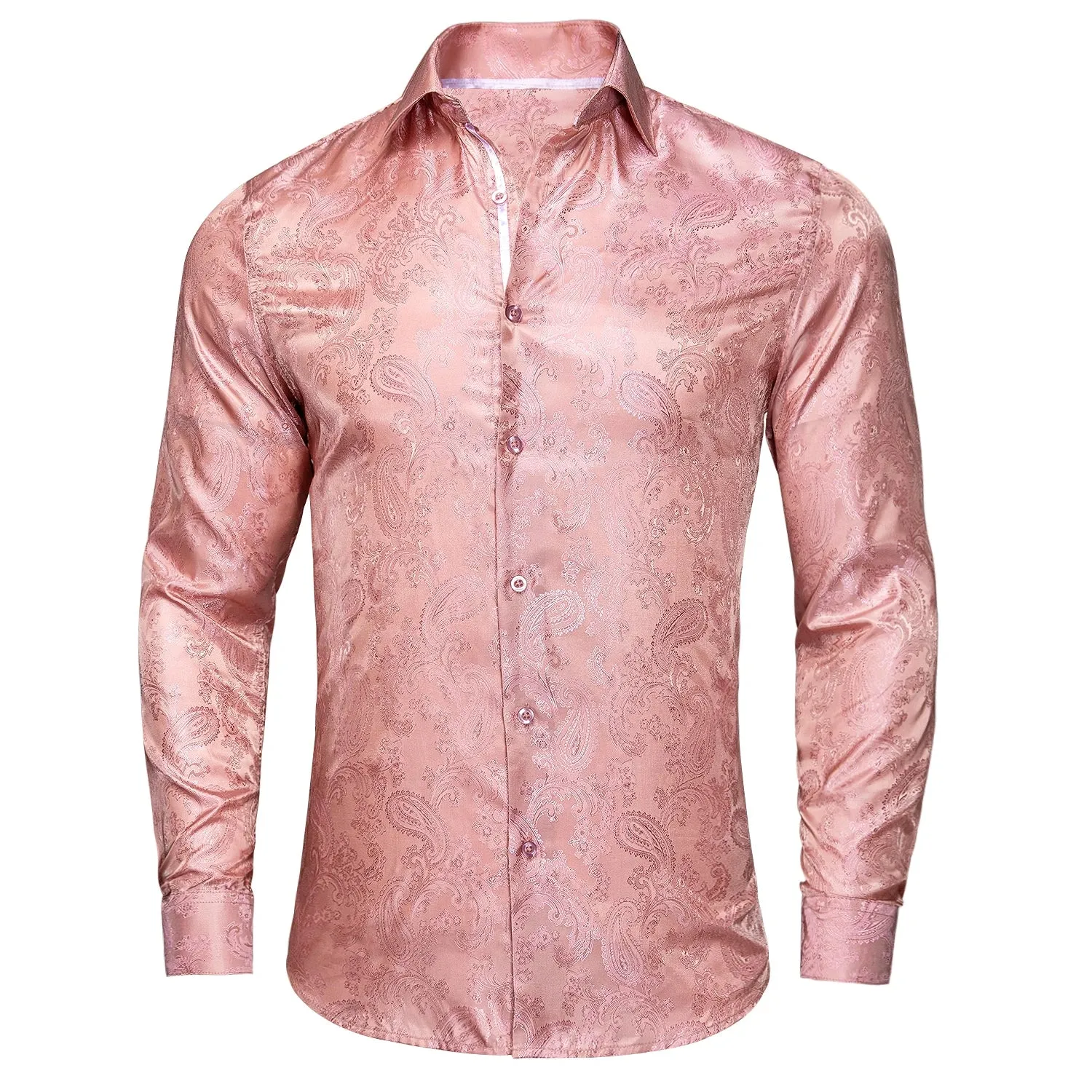 Men's Steampunk Style Long Sleeve Floral Dress Shirt