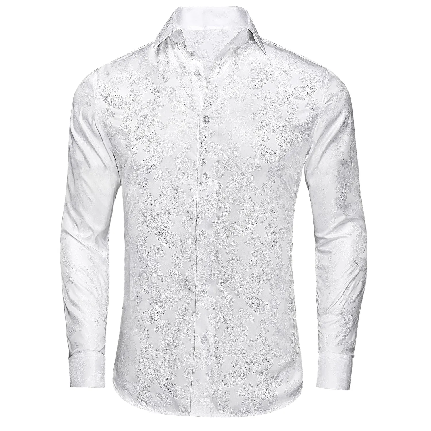 Men's Steampunk Style Long Sleeve Floral Dress Shirt