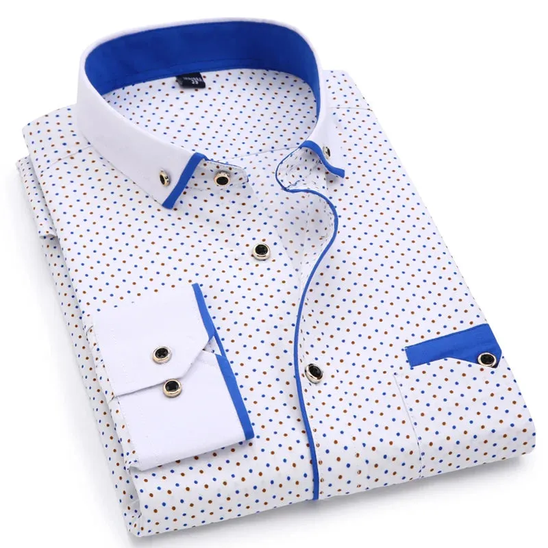 Men's Stitched Pocket Long Sleeve Shirt