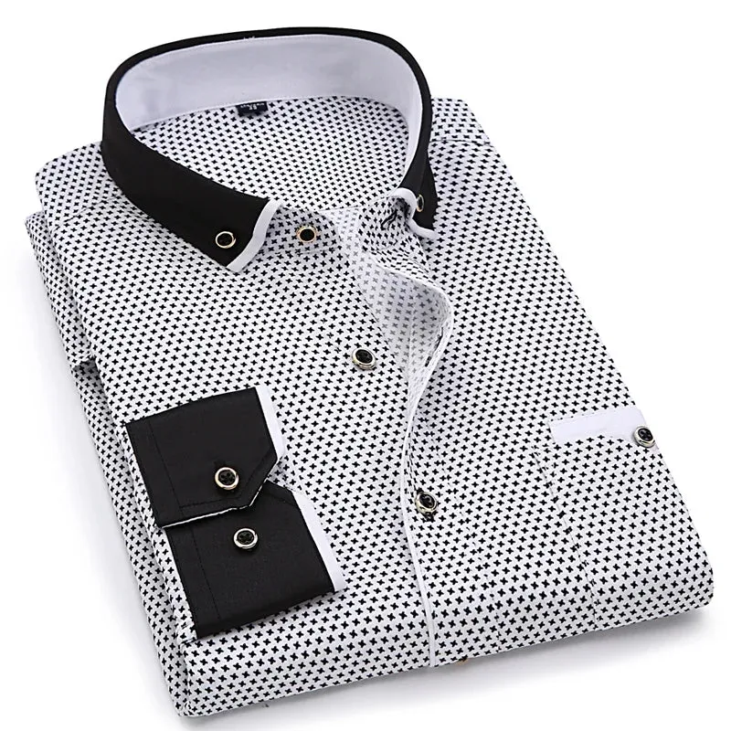 Men's Stitched Pocket Long Sleeve Shirt