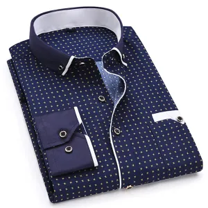 Men's Stitched Pocket Long Sleeve Shirt