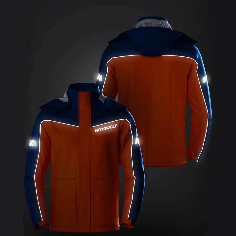Motorcycle Raincoat Suit - Waterproof Reflective Split Jacket and Pants for Outdoor Activities