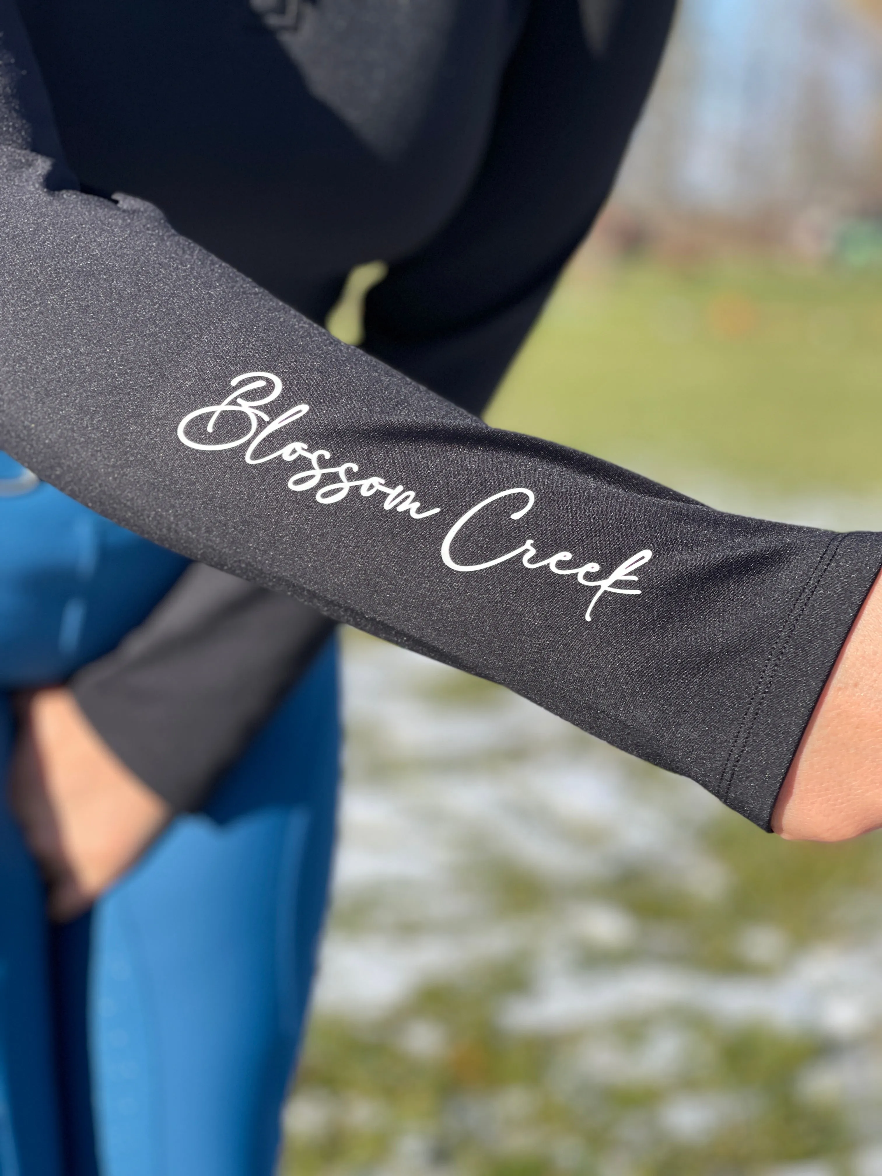 Natalie 1/4 Zip, Midnight Black - Fleece Lined Long Sleeve