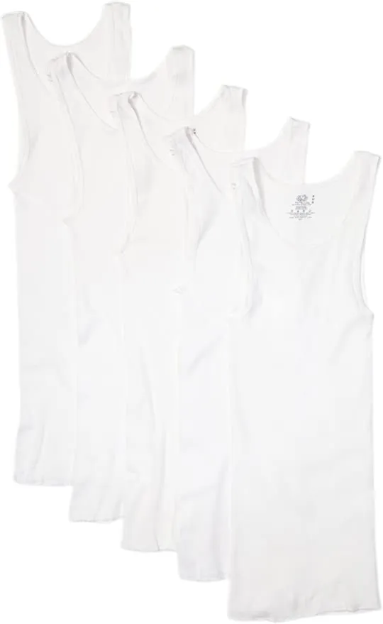 New Fruit of the Loom Mens A Shirts(Pack of 5), White! Sz M!