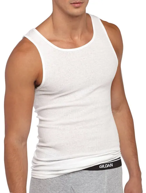 New in package! Gildan Mens Platinum A-Shirts Multipack, White 6 Pack, Sz Large!