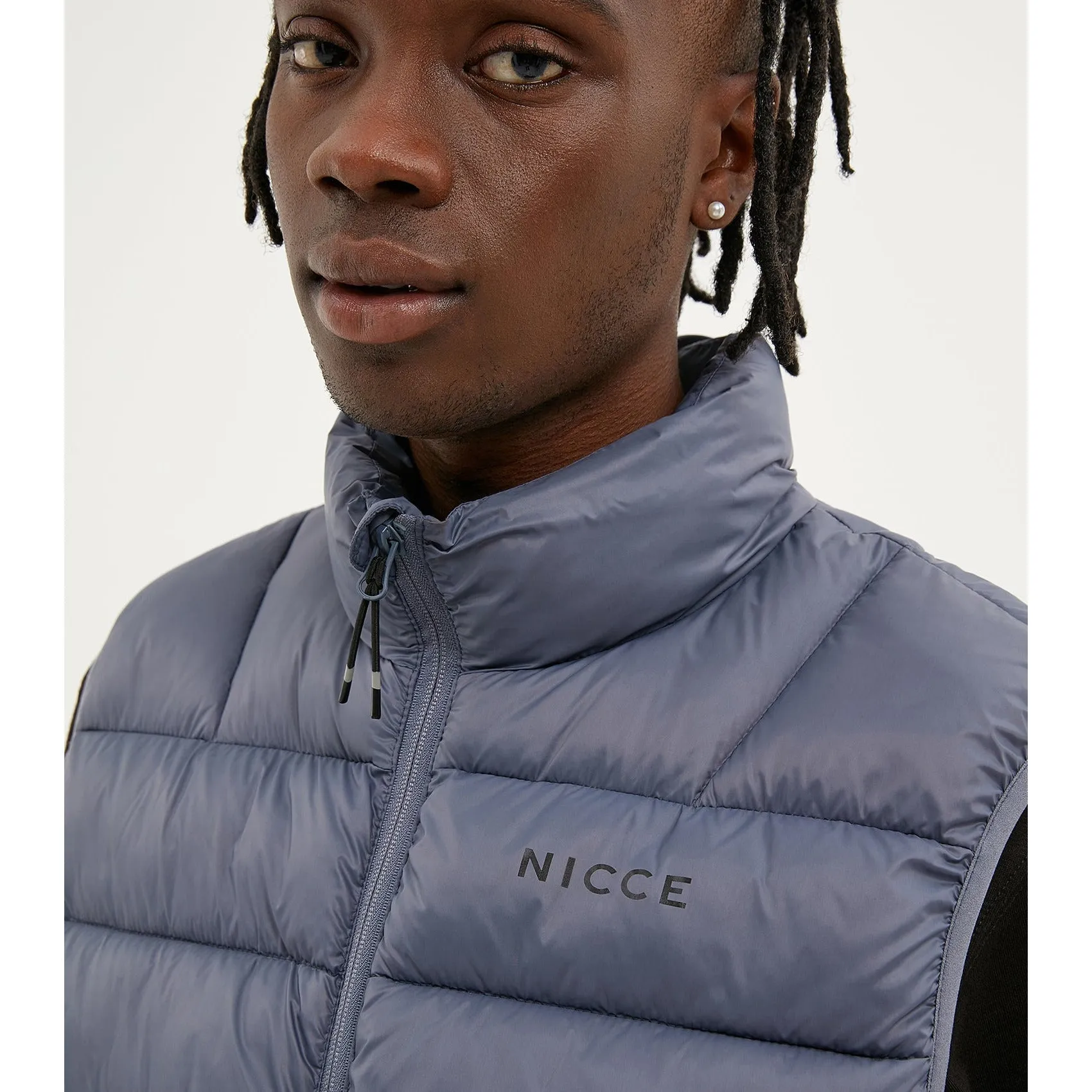 Nicce Skyline Gilet Blue Smoke