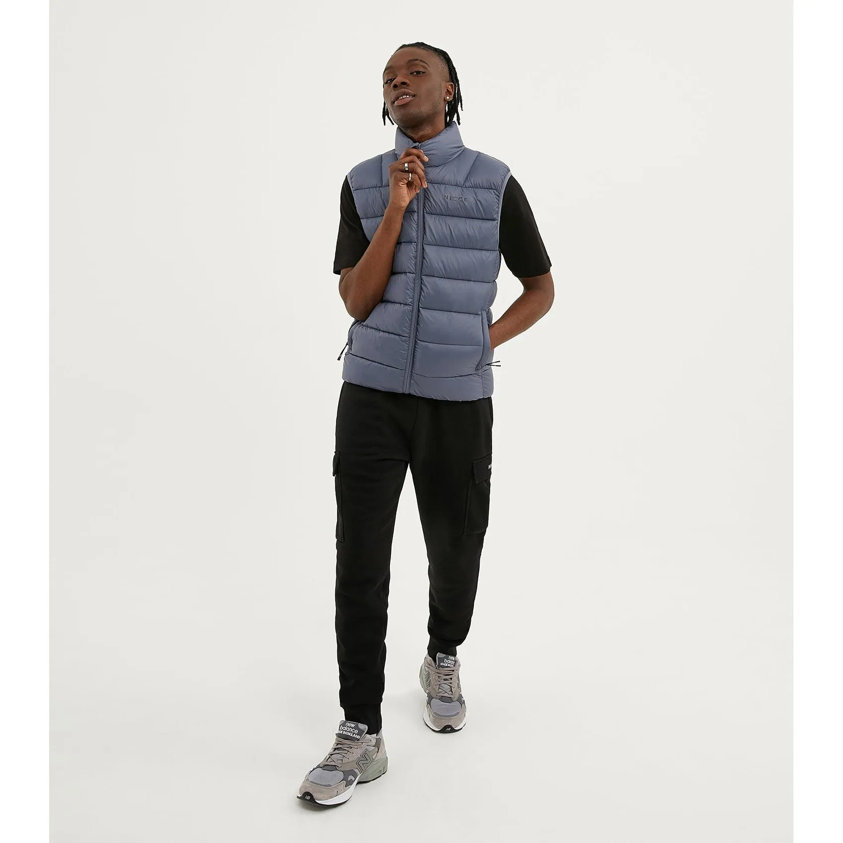 Nicce Skyline Gilet Blue Smoke