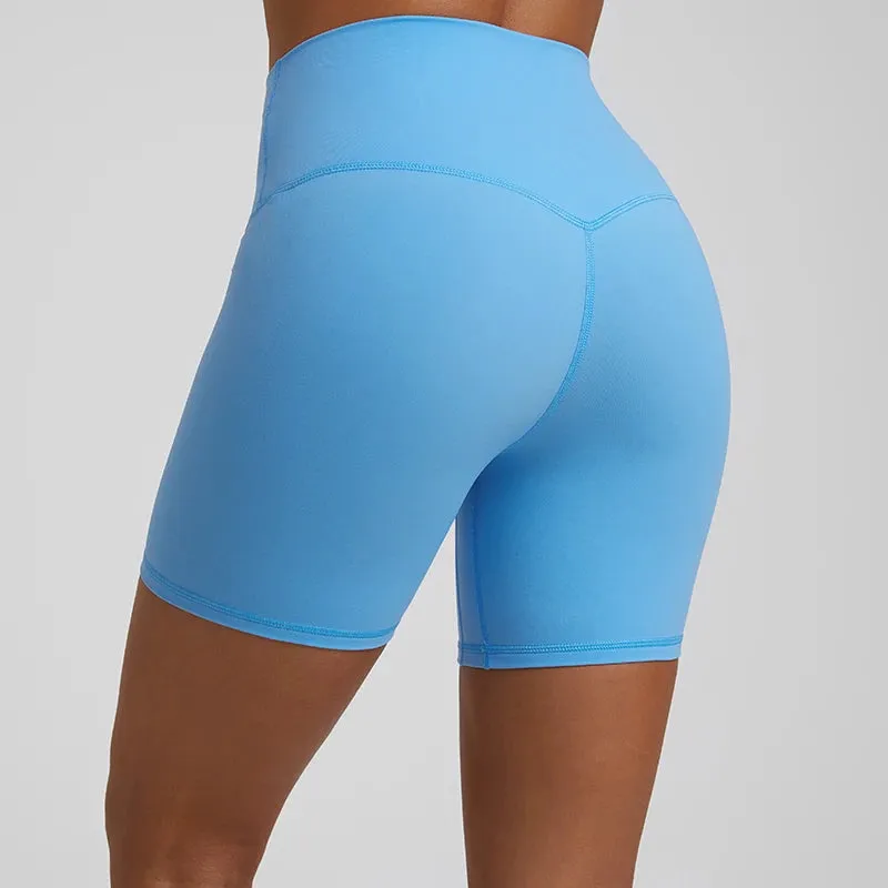 No Front Seam High-Waisted Biker Shorts for Women