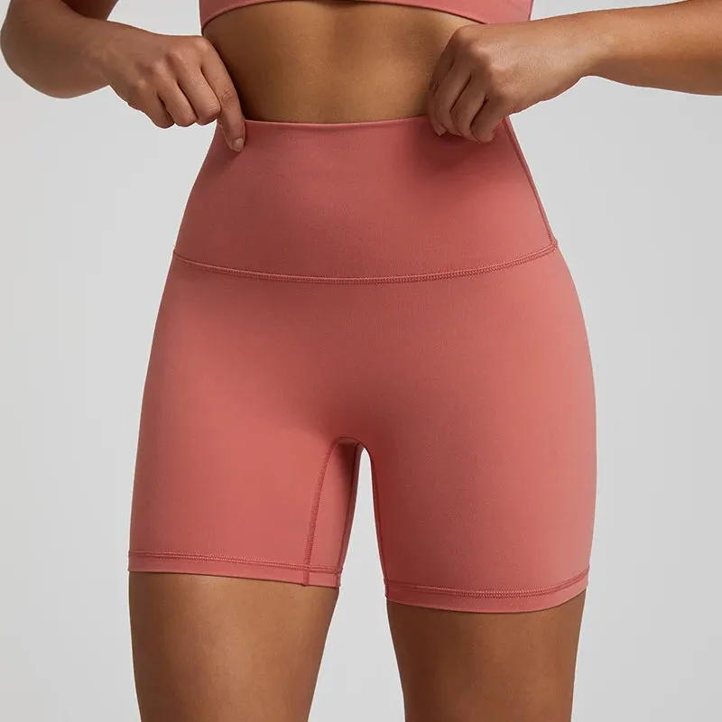 No Front Seam High-Waisted Biker Shorts for Women