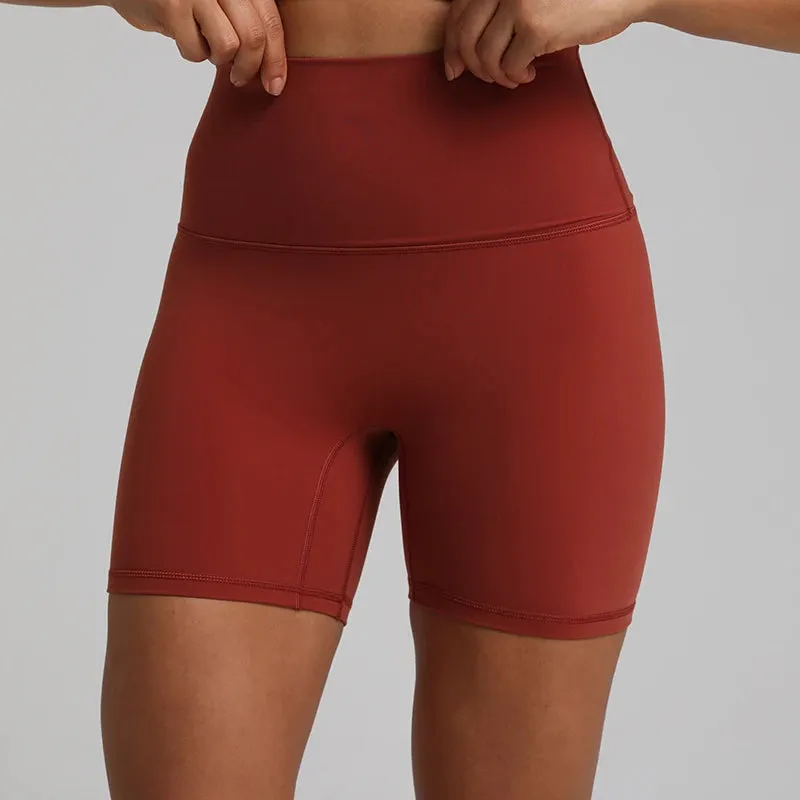 No Front Seam High-Waisted Biker Shorts for Women