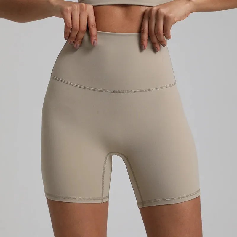 No Front Seam High-Waisted Biker Shorts for Women