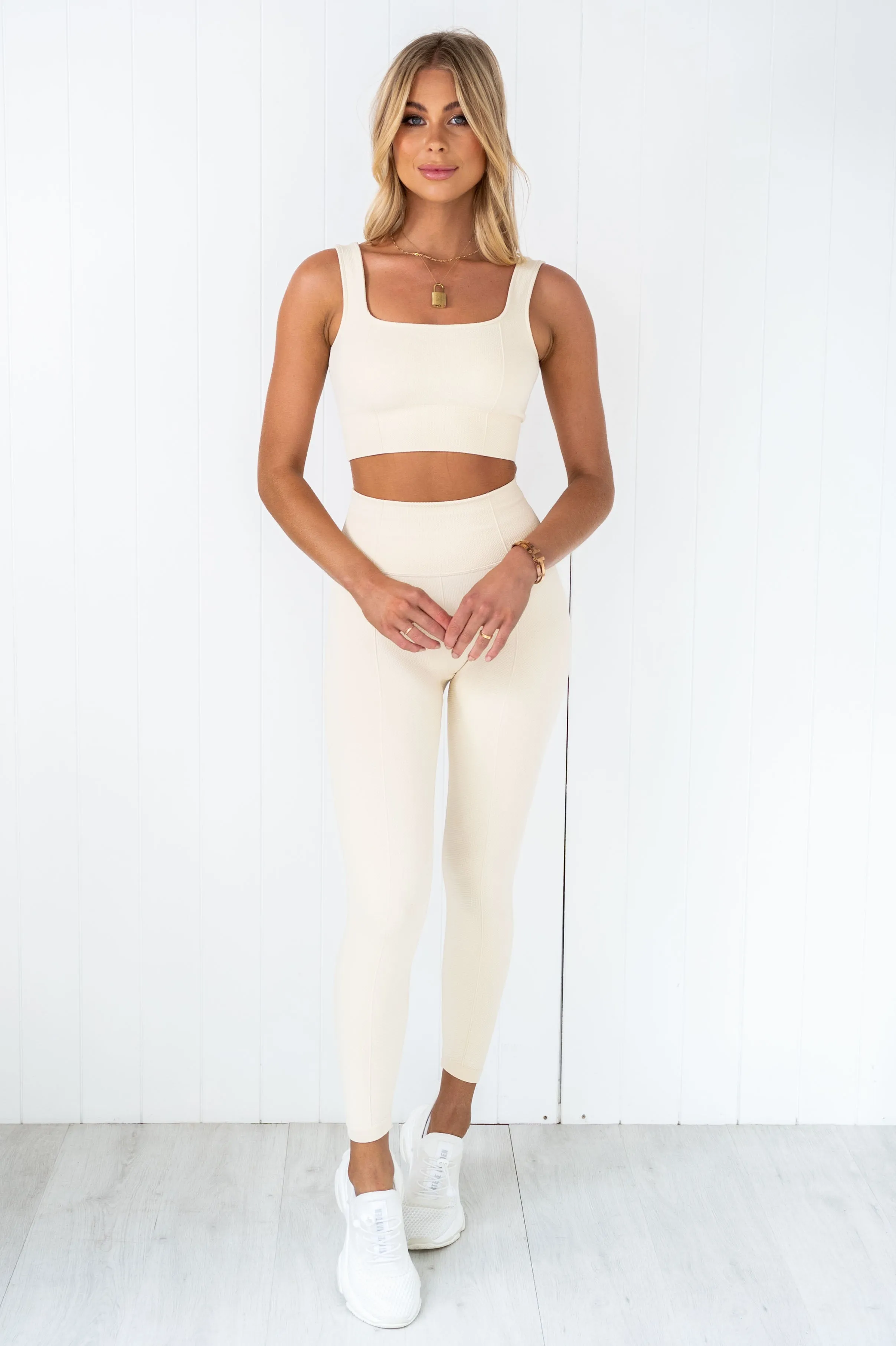 Oat White Luxe Seamless Tights
