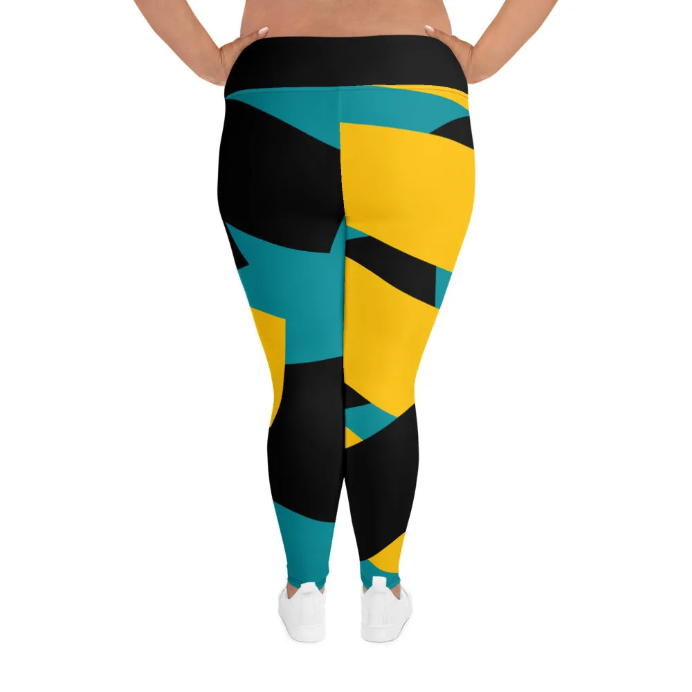 Origen Destination |On-Arrival Point of Origen Symbol-inspired  Black/Gold/Turquoise Leggings