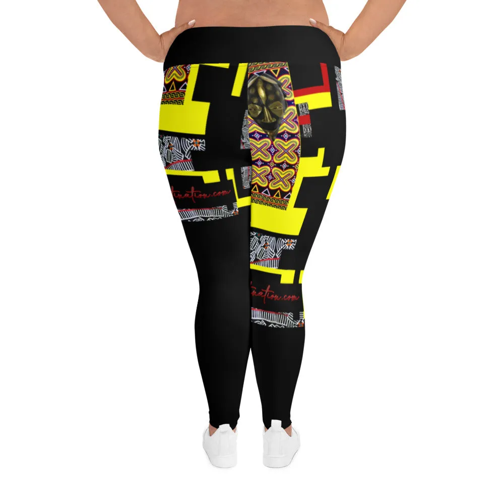 Origɛn Destination |On-Arrival Point of Origɛn African Symbol-inspired Full-figured  Leggings