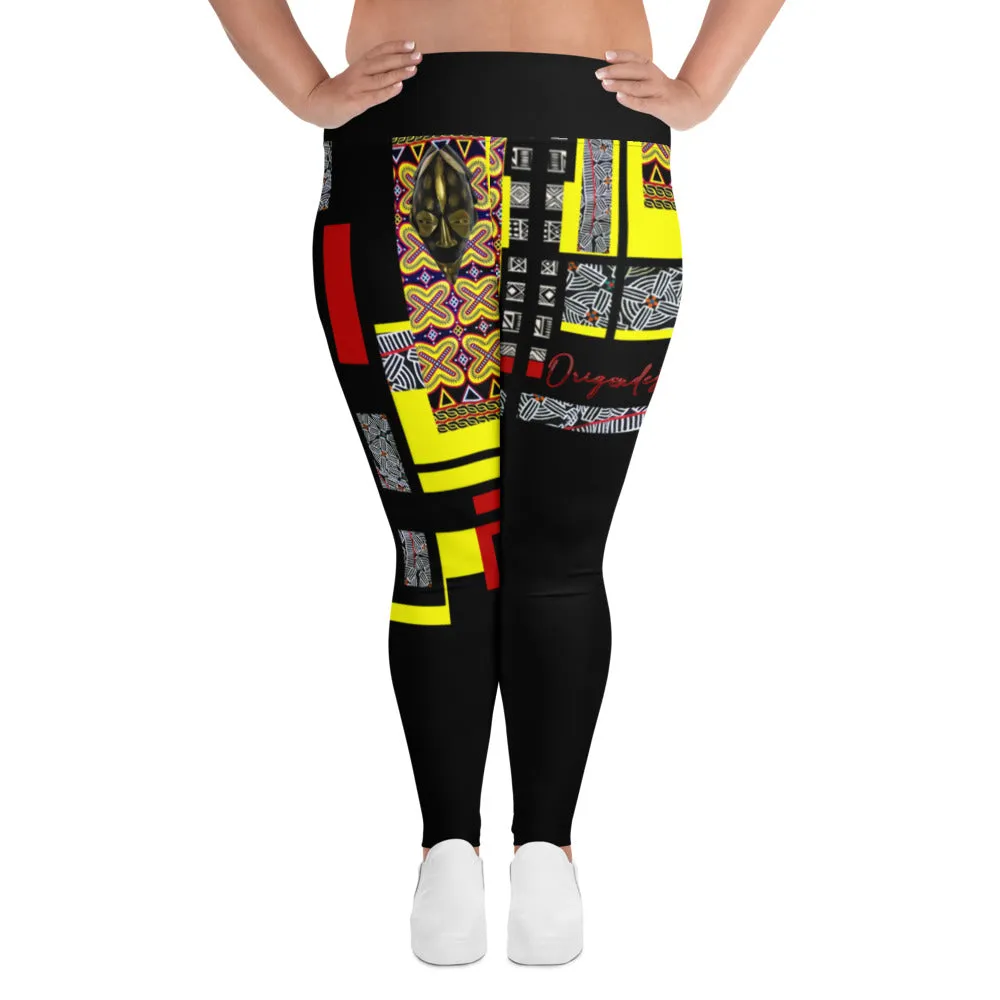 Origɛn Destination |On-Arrival Point of Origɛn African Symbol-inspired Full-figured  Leggings