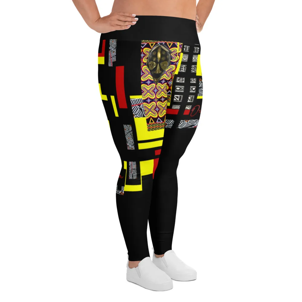Origɛn Destination |On-Arrival Point of Origɛn African Symbol-inspired Full-figured  Leggings