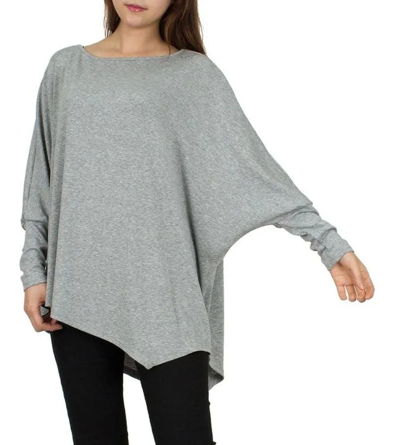 Oversize loose t-shirts for women tops irregular solid big size long female t-shirt women's clothing ladies shirt
