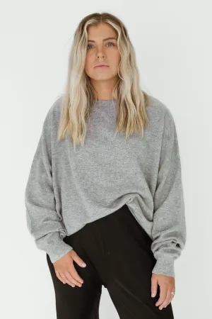 Oversized Cashmere Crewneck - Marle Grey