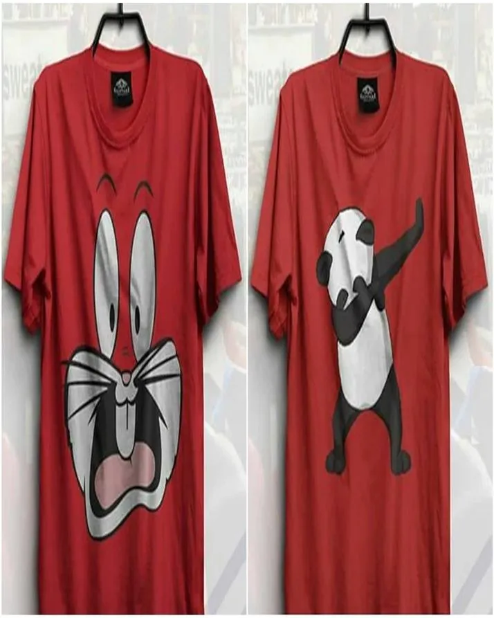 Pack Of 2 - Red Cotton Printed T-Shirts For Women