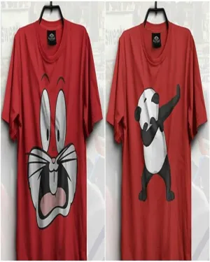 Pack Of 2 - Red Cotton Printed T-Shirts For Women