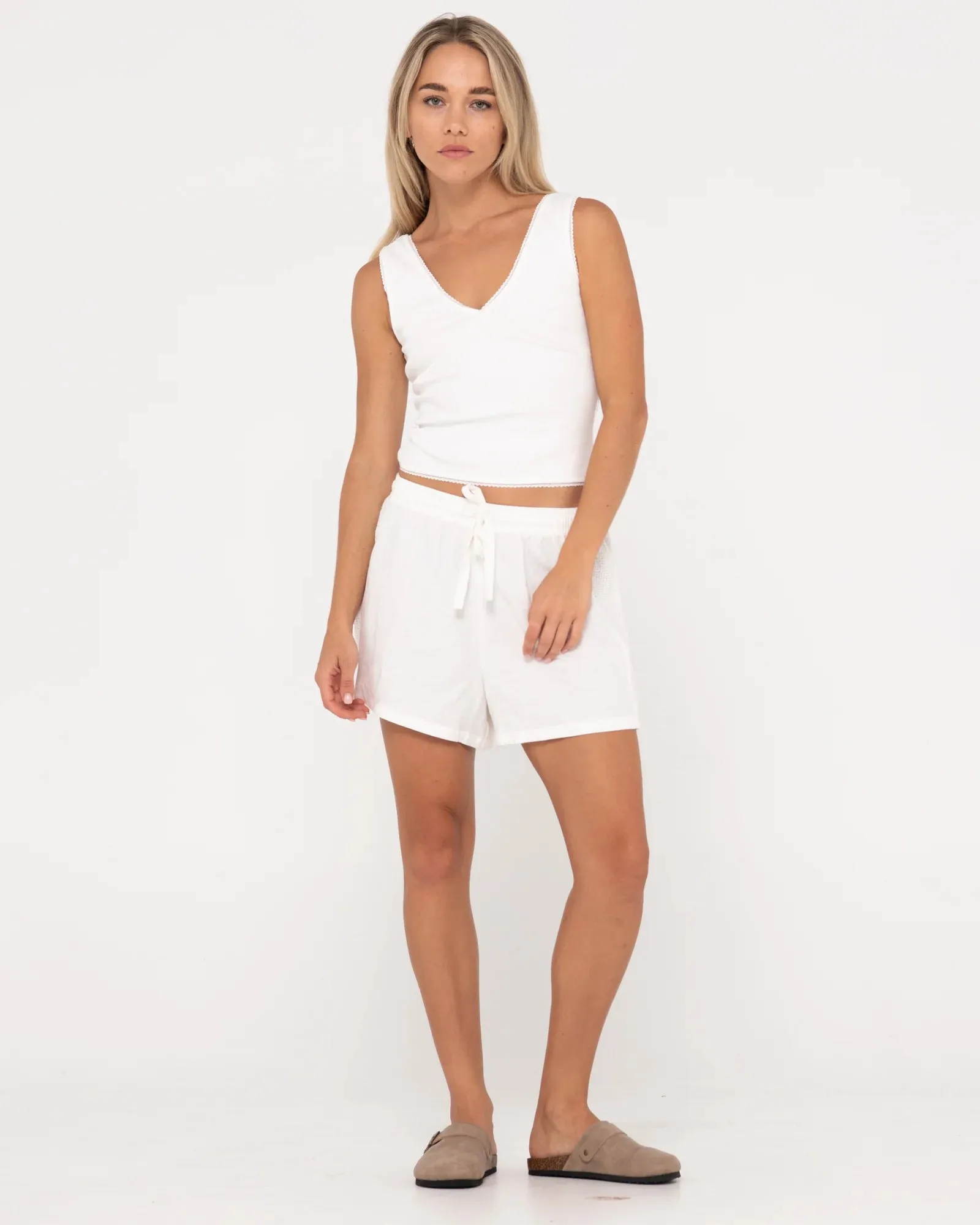 Palm Springs Capri Panelled Beach Short - Snow