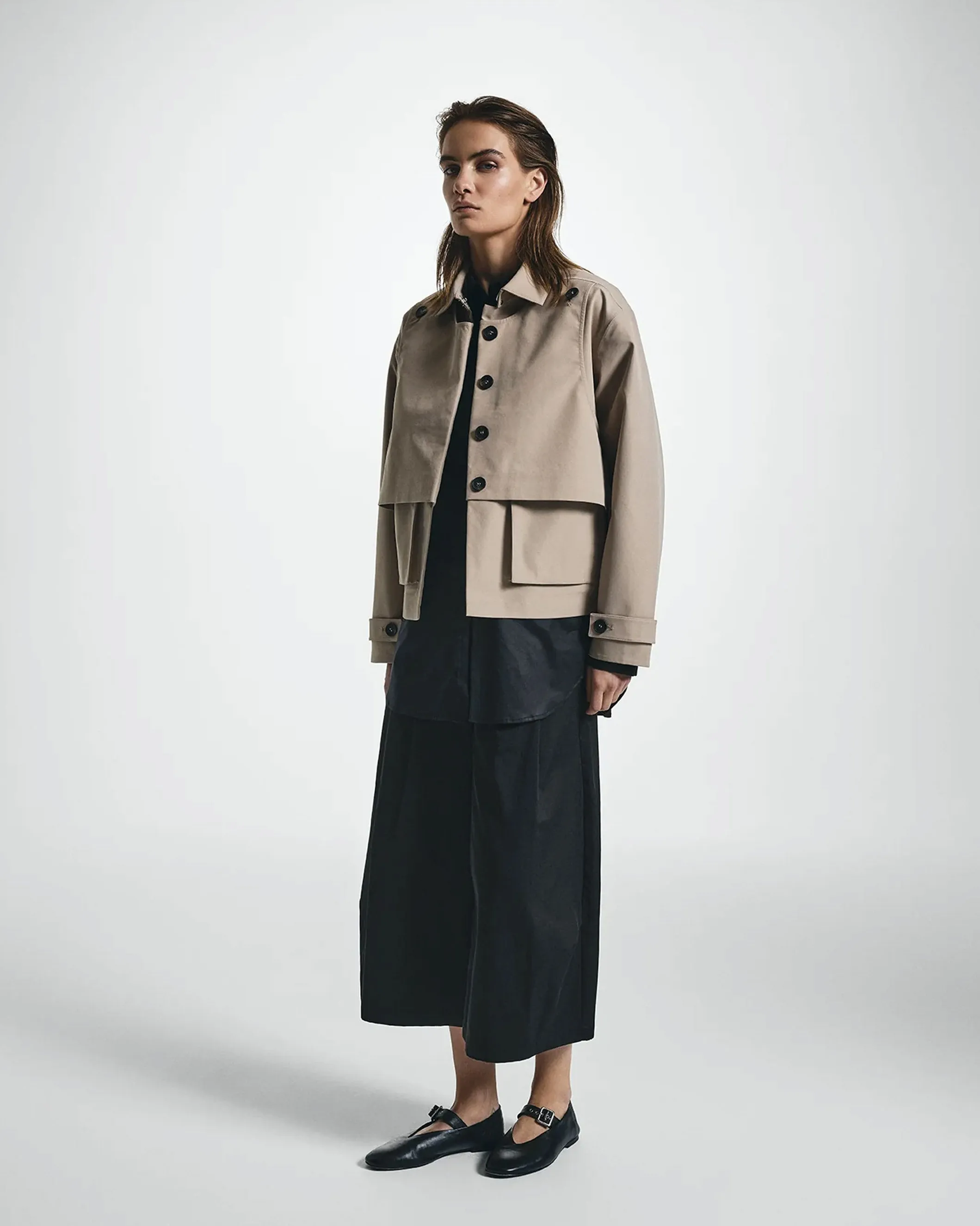 Paralia Short Double-Layer Trench Coat