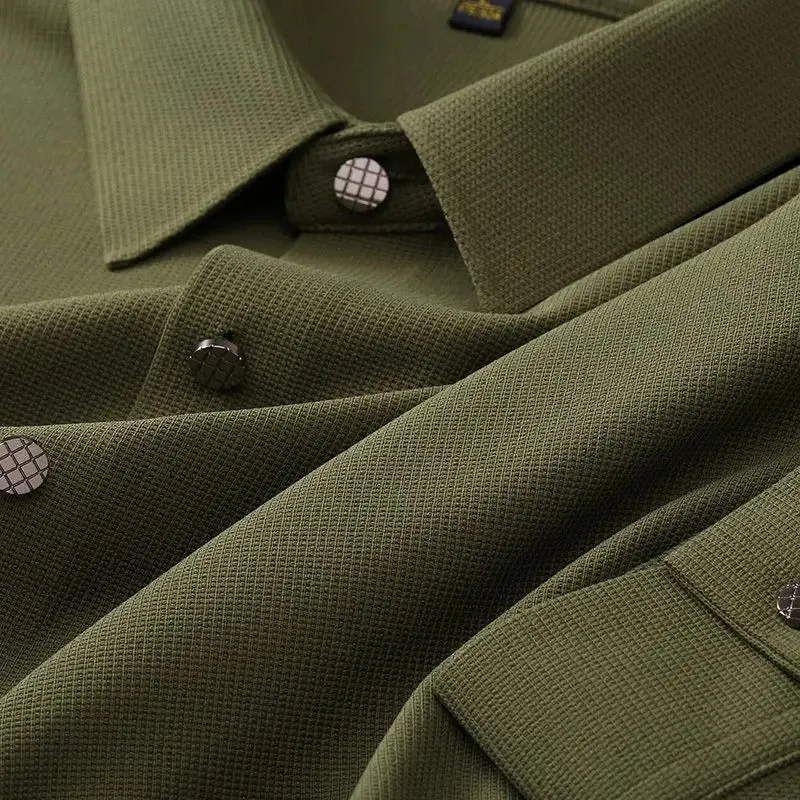 Pique Knit Textured Shirts For Men