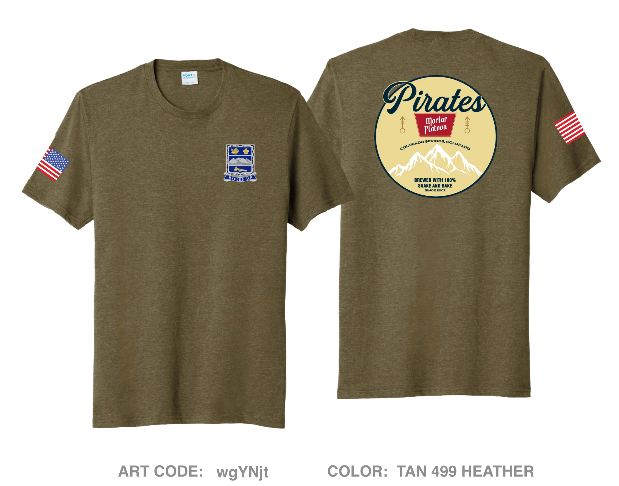 Pirate Mortar Platoon, 1-157 IN Comfort Unisex Triblend SS Tee - wgYNjt