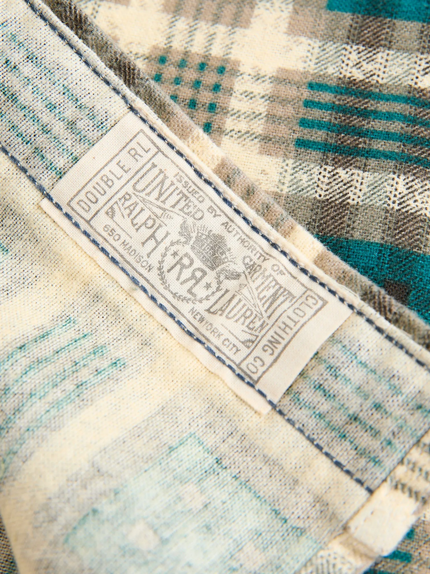 Plaid Print Chamois Workshirt in Green Multi