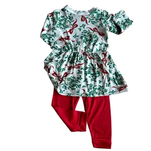 Playtime Outfit Set | Blue Mistletoe & Ribbons