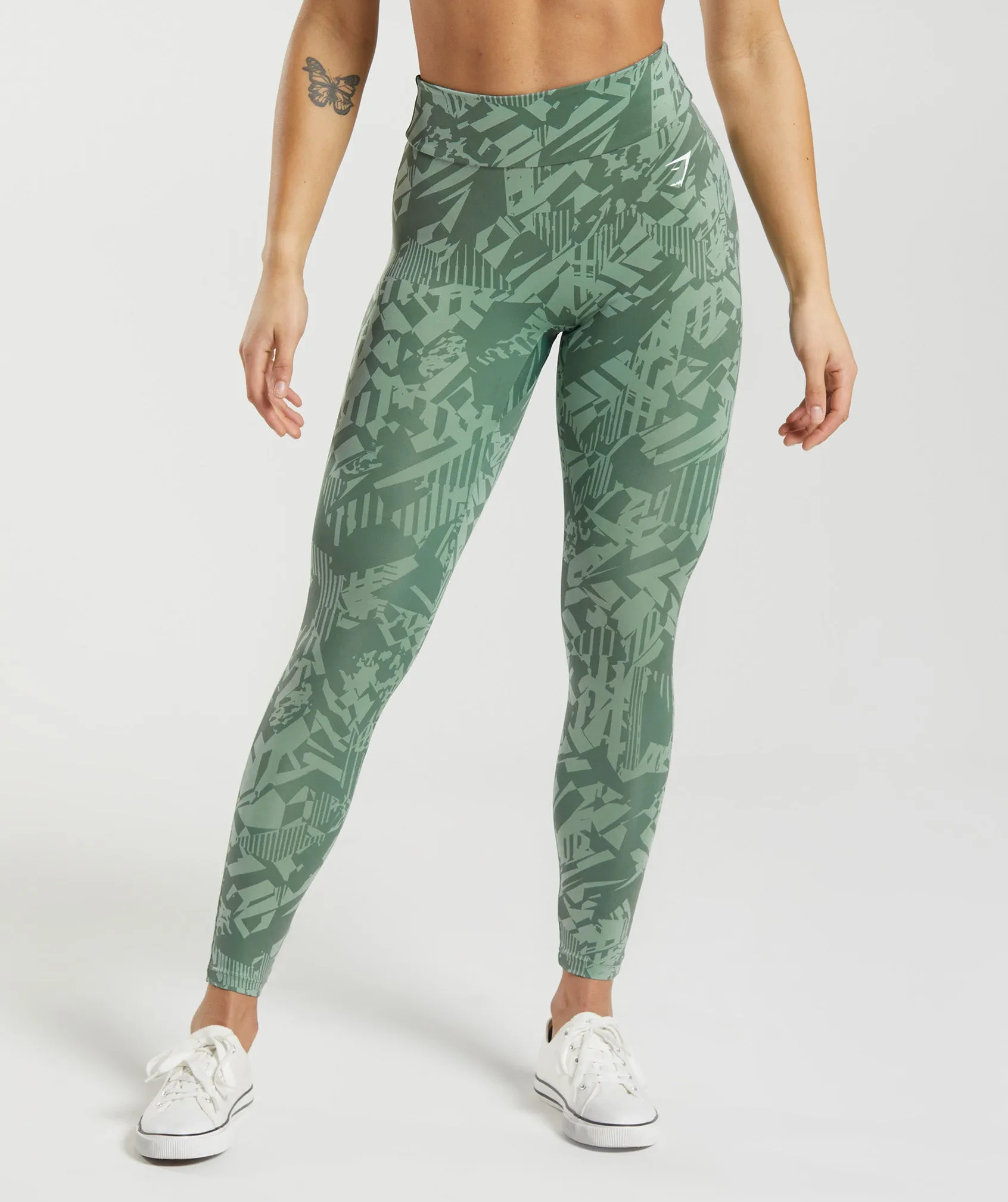 Power Regular Leggings - Willow Green/Desert Sage Green